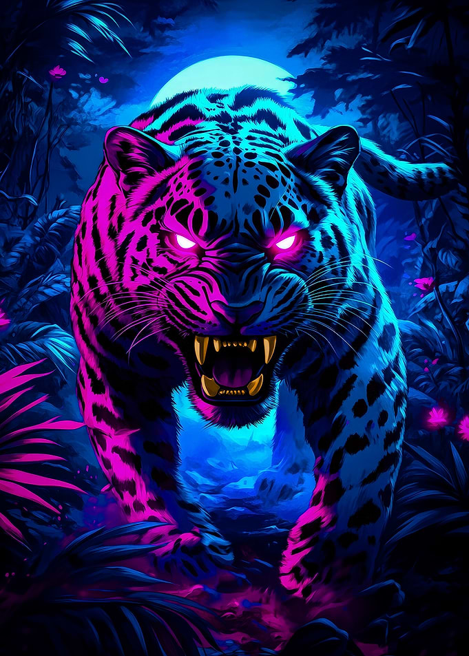Neon Fierce Leopard
