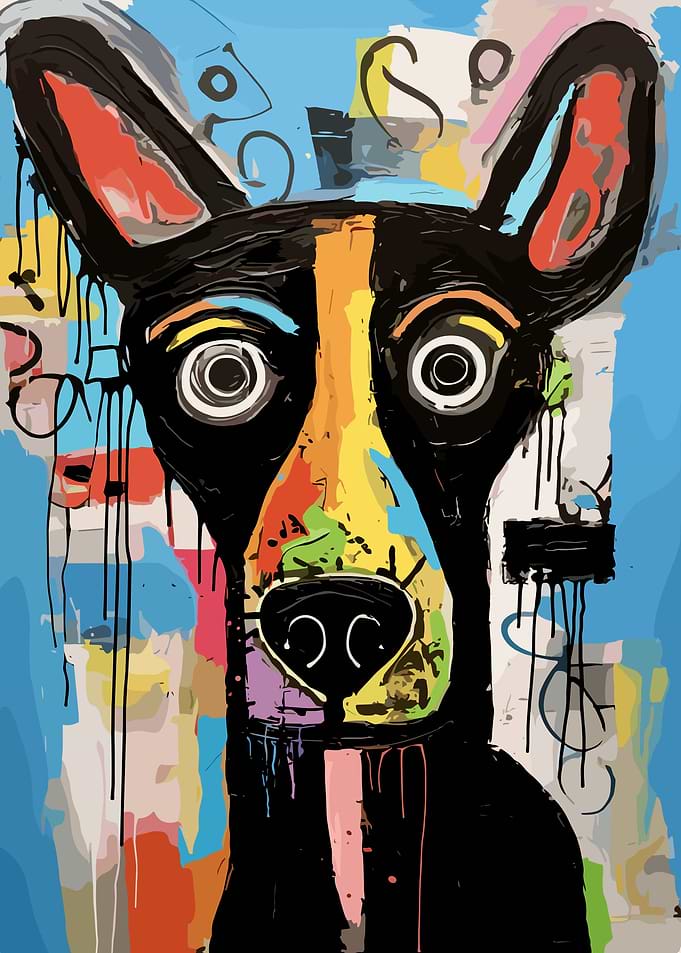 Abstract Dog Portrait