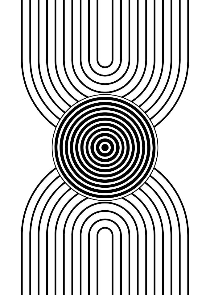 Black and White Abstract Art