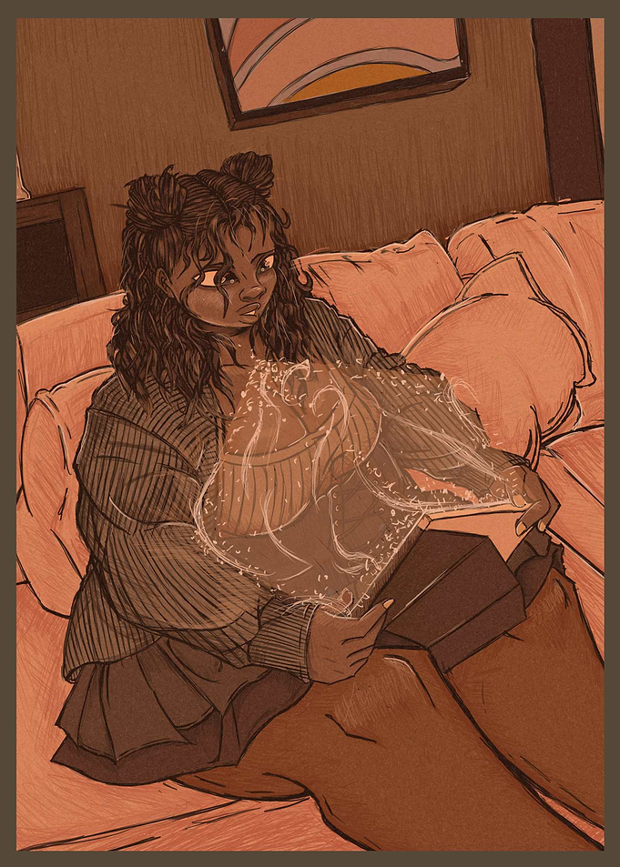 Woman Holding a Crystal Ball