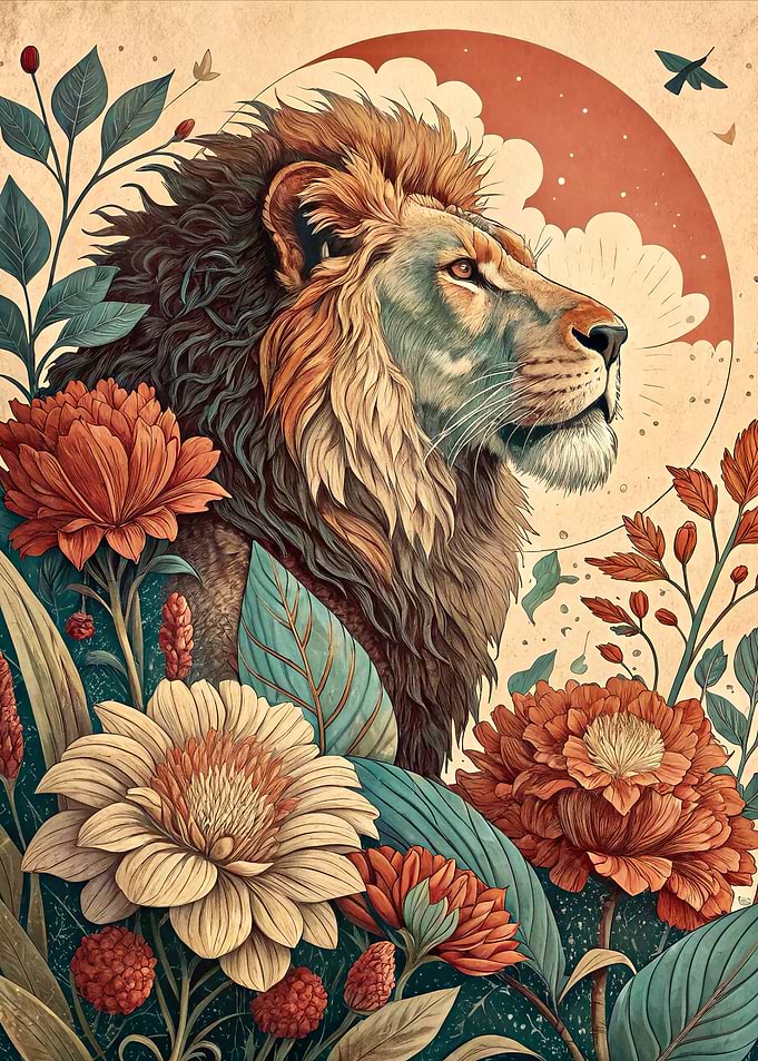Lion in Bloom