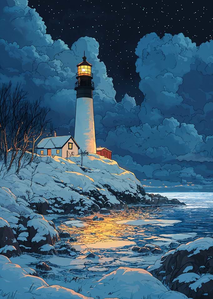 Lighthouse in Winter