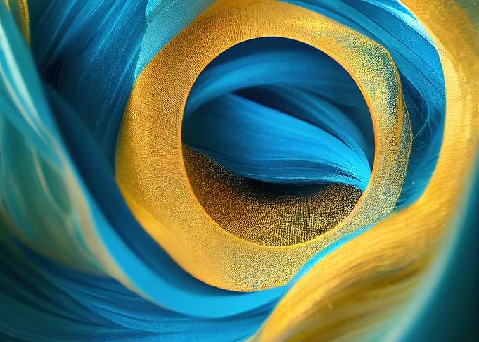 Abstract Blue and Gold