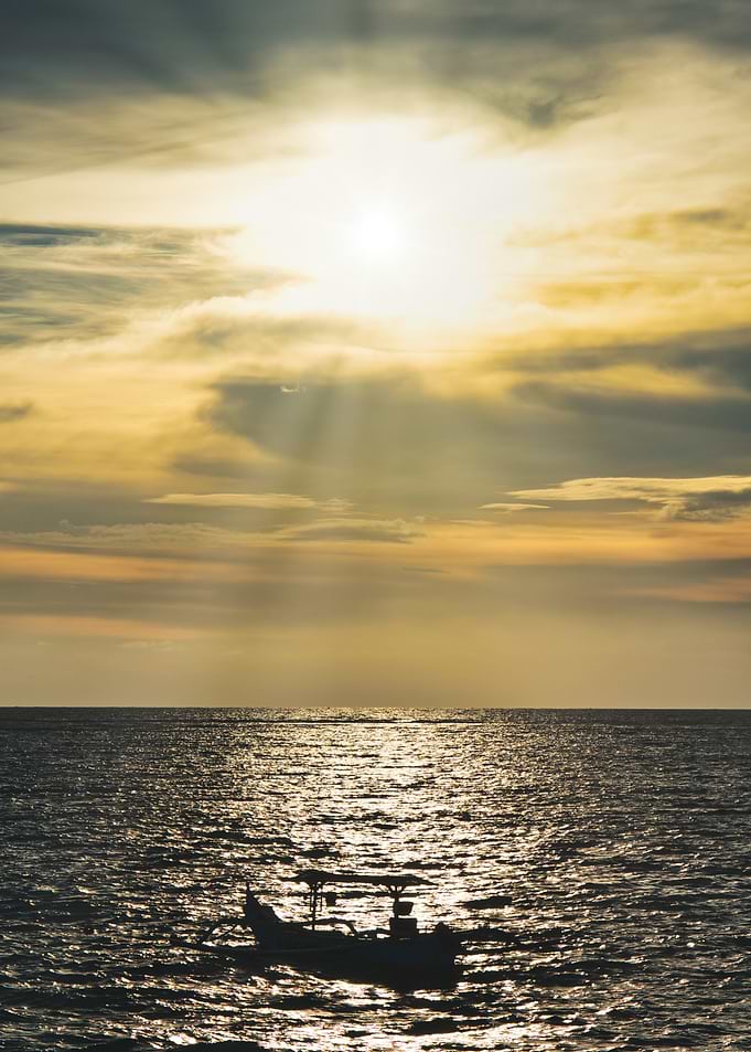 Sunset Boat Silhouette