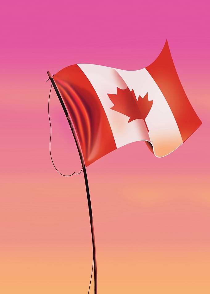 Canadian Flag Waving