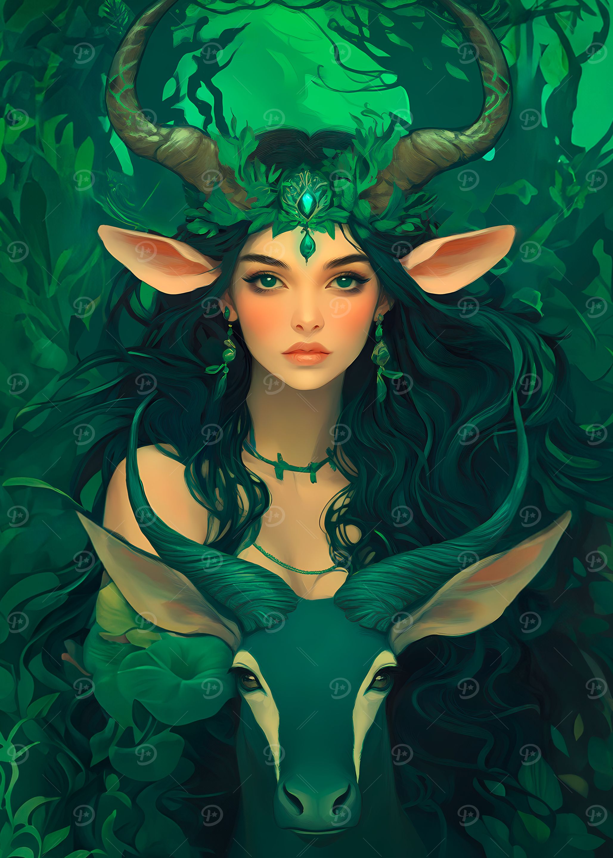 Forest Nymph with Deer