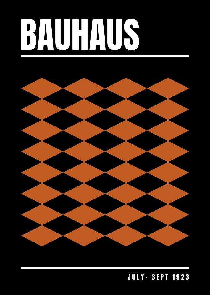 Bauhaus Geometric Poster