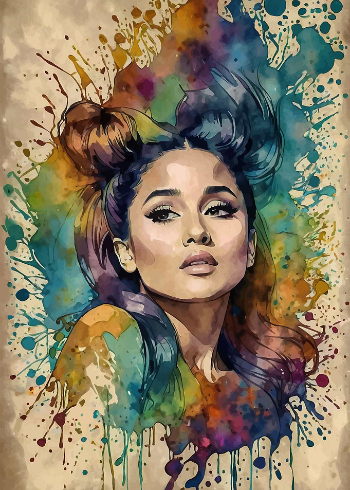 Ariana Grande Watercolor