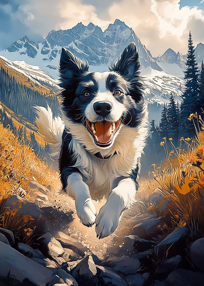 Border Collie Mountain Run