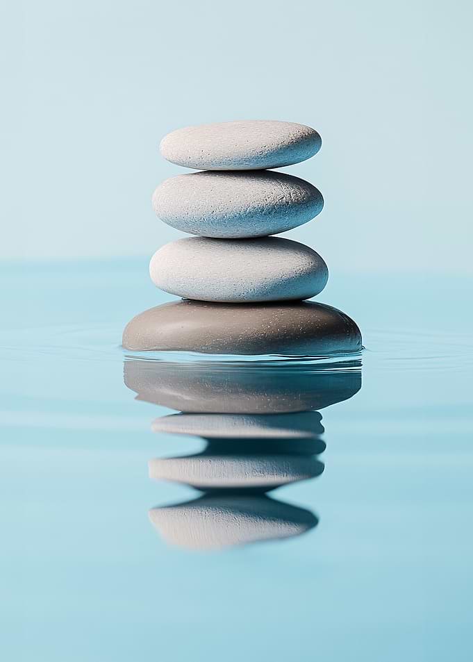 Zen Stones in Water
