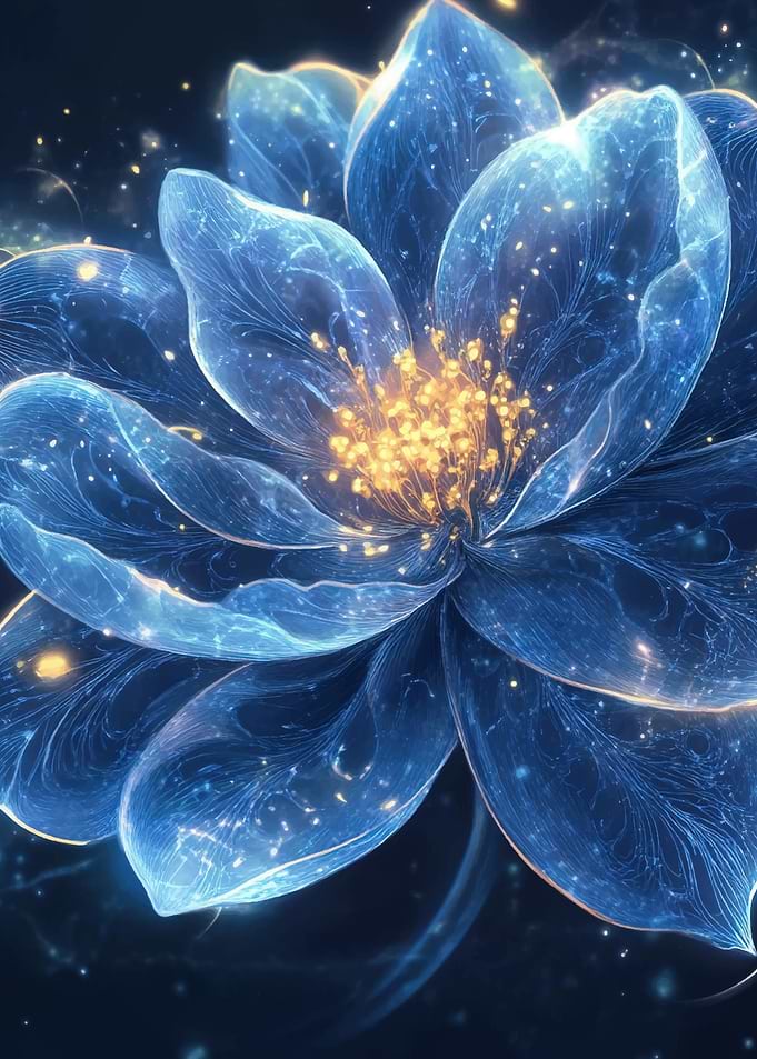Glowing Blue Flower