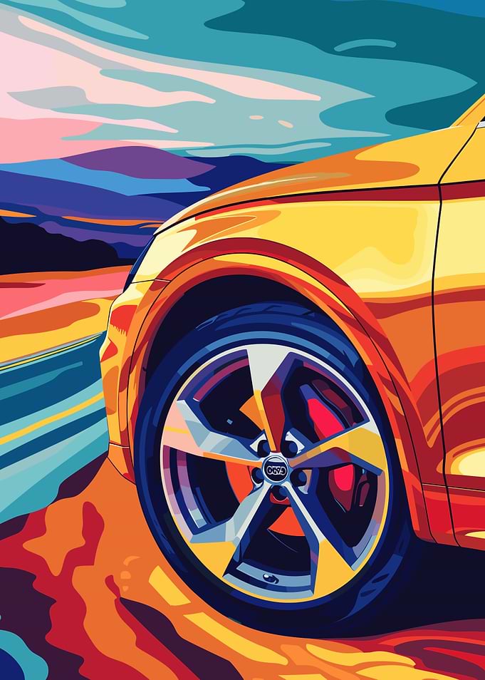 Audi Car Wheel Art