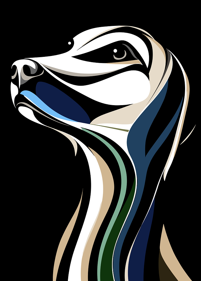 Abstract Dog Portrait