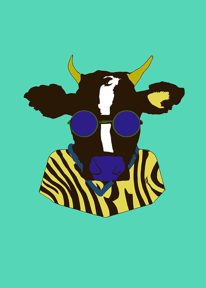 Cool Cow in Sunglasses