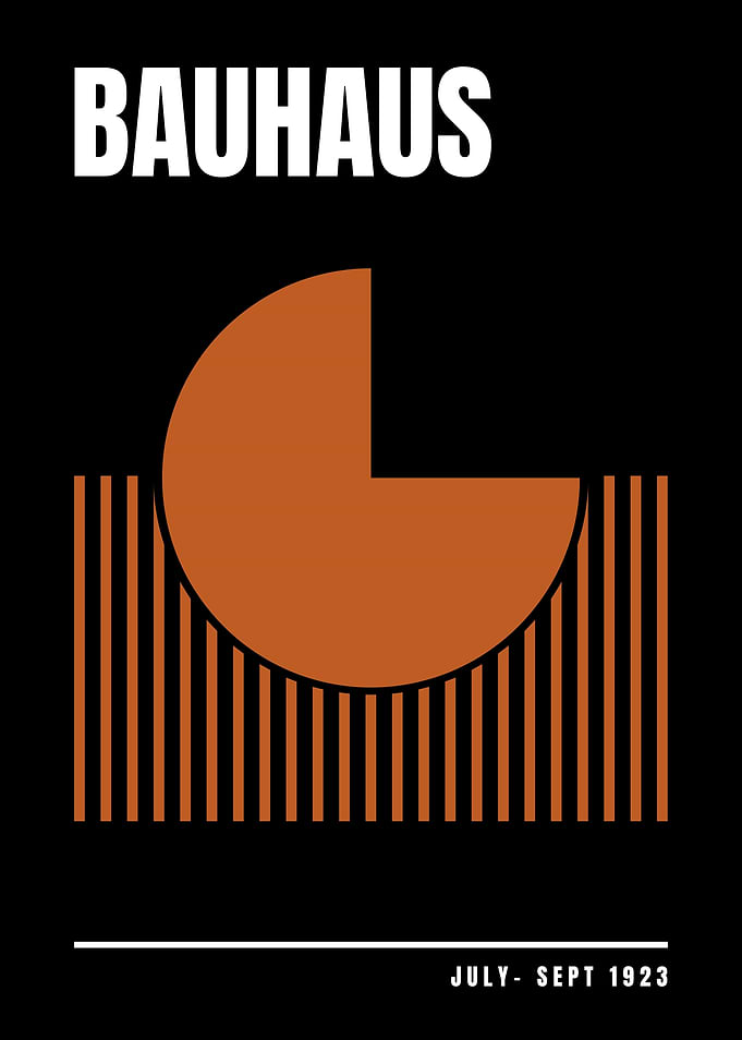 Bauhaus Geometric Poster
