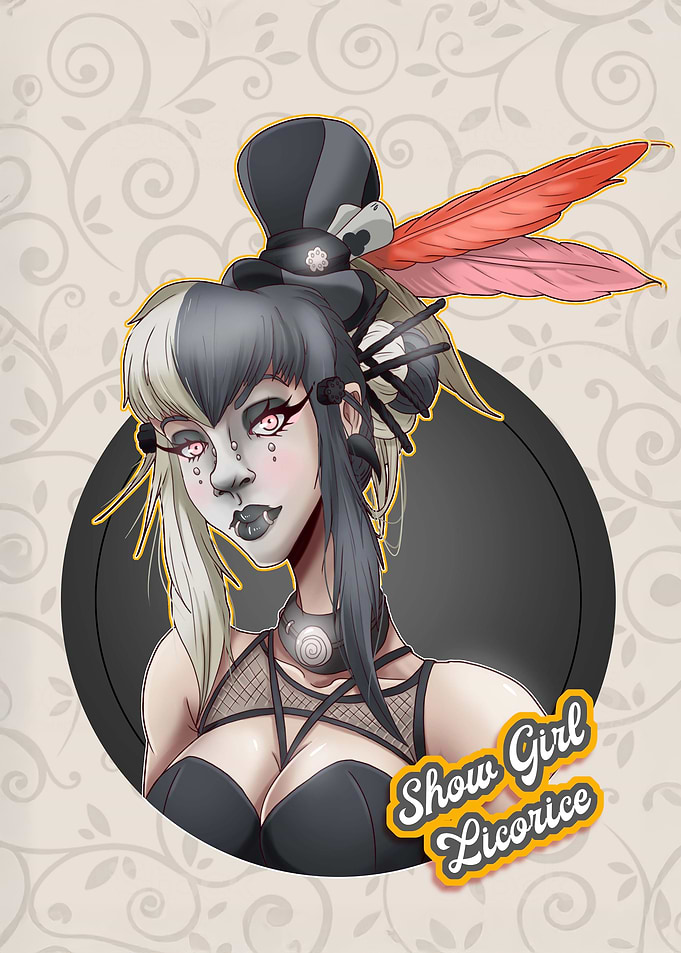 Showgirl Licorice Illustration