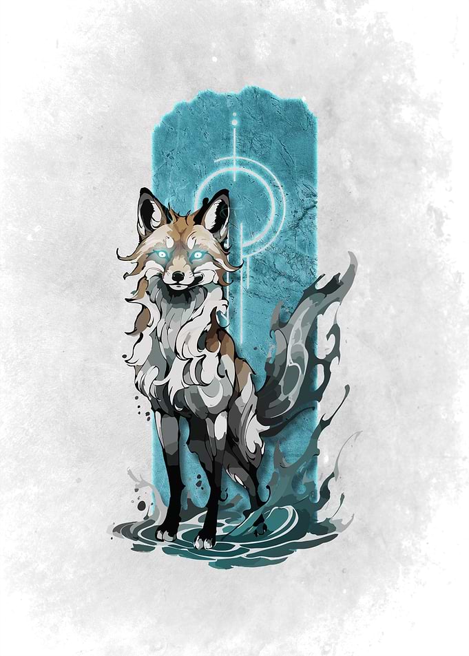 Mystical Fox Illustration