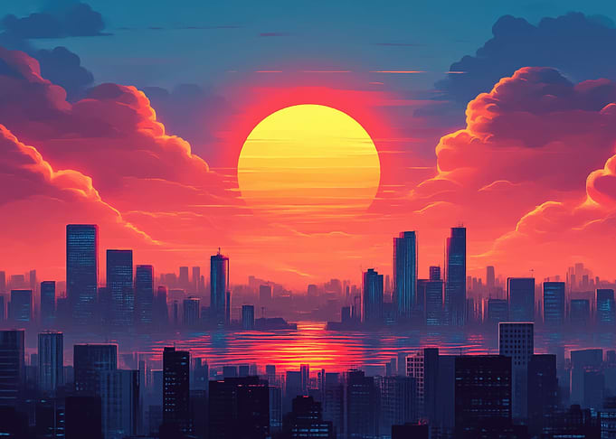 Sunset Cityscape