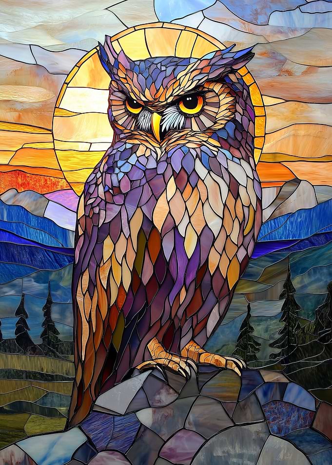 Stained Glass Owl