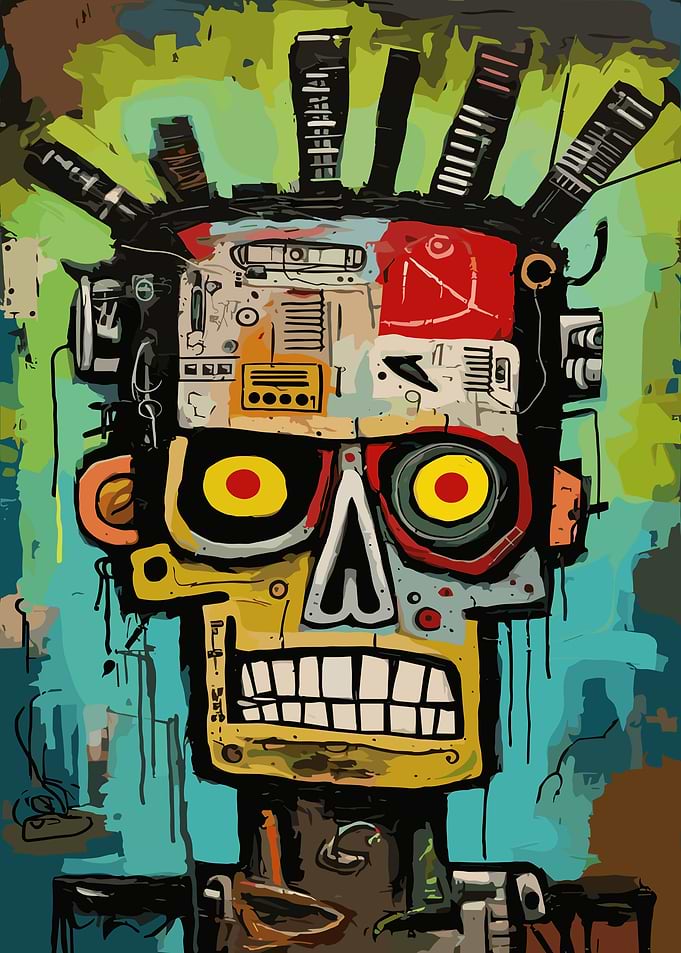 Cyberpunk Skull Art