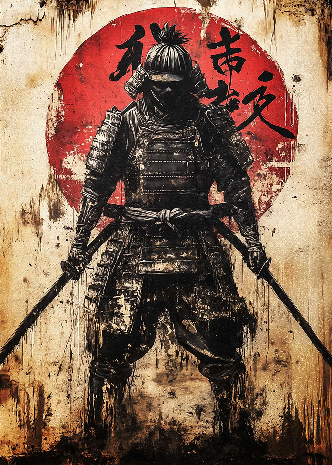 Ashigaru Warrior Graffiti Artwork