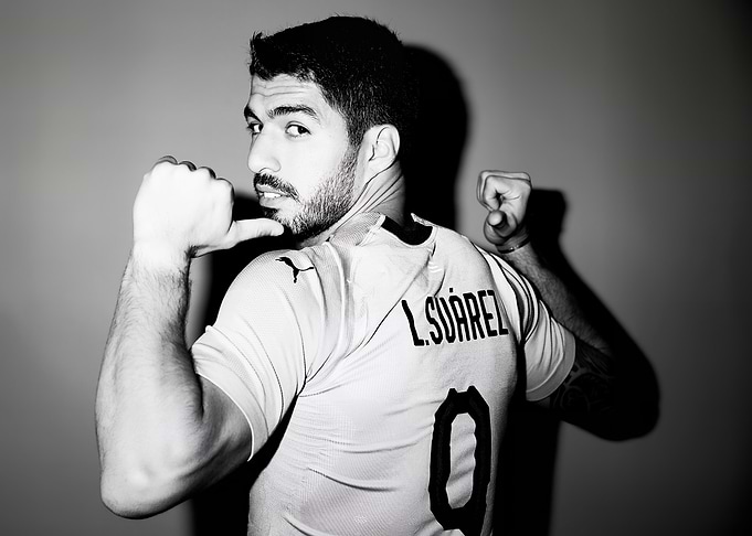 Luis Suarez in a White Jersey
