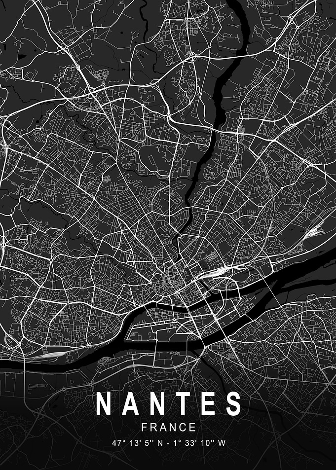 Nantes Dark City Map