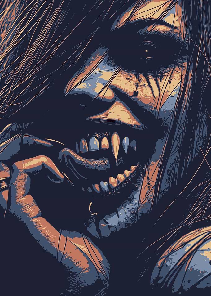 Fanged Woman Portrait