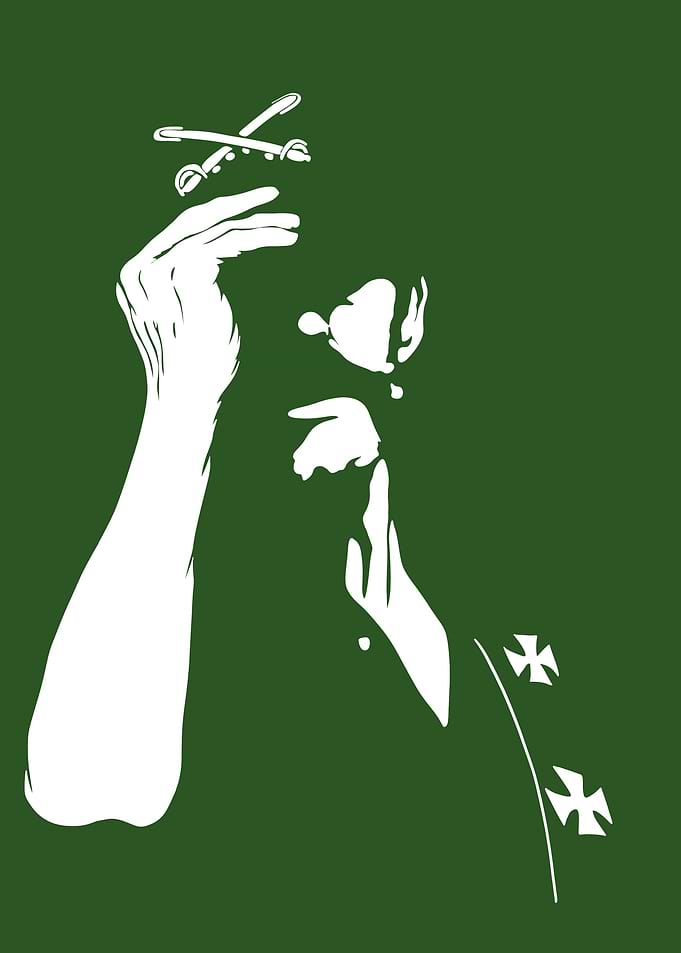Green Cross Silhouette