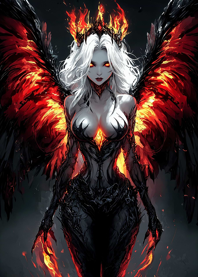 Fiery Angel with Wings