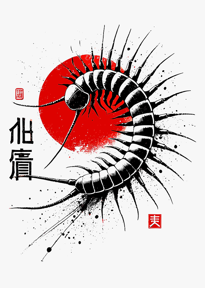Centipede Japanese Art