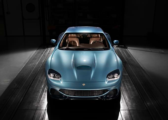 Blue Sports Car Front View