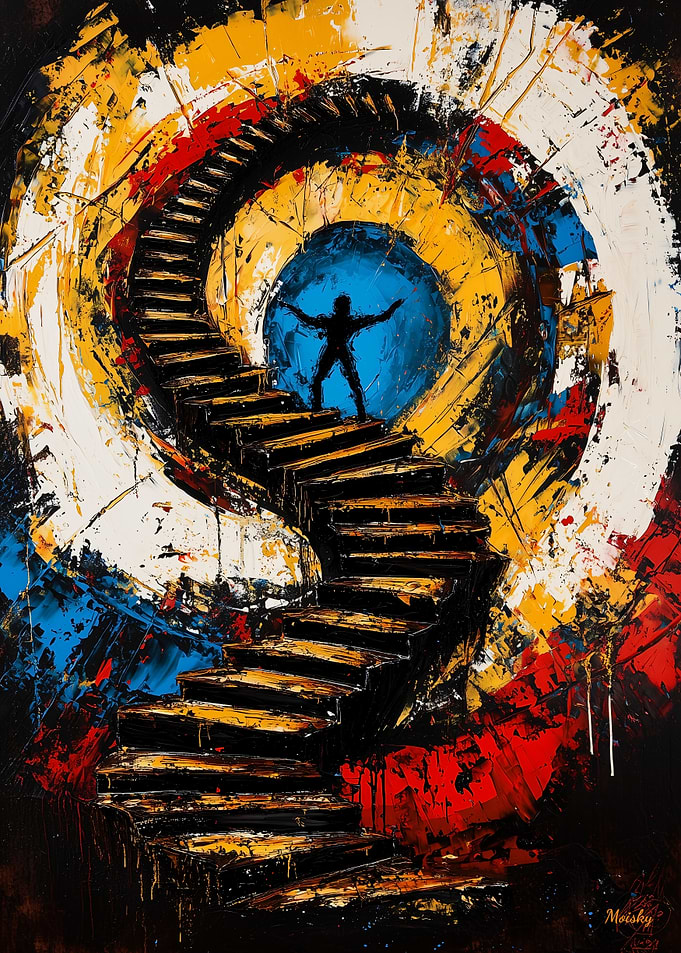 Ascension of the Mind – Expressionist Surreal Stairway
