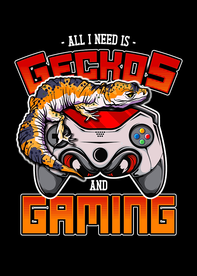 Leopard Gecko Reptile Keeper Retro Gamer