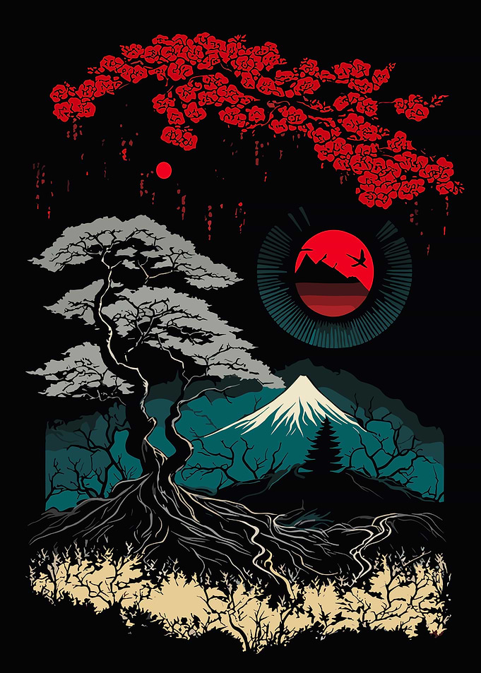 Japanese Mountain Landscape