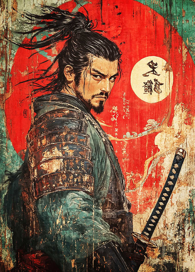 Samurai Warrior Graffiti Artwork
