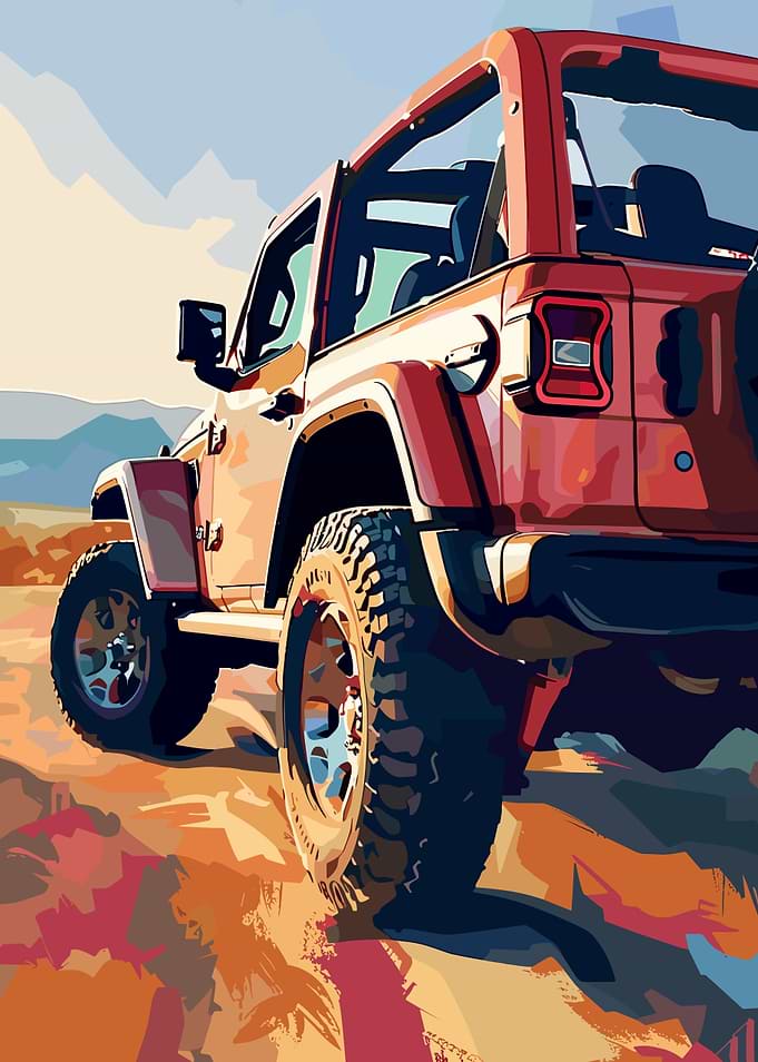 Red Jeep Off-Road