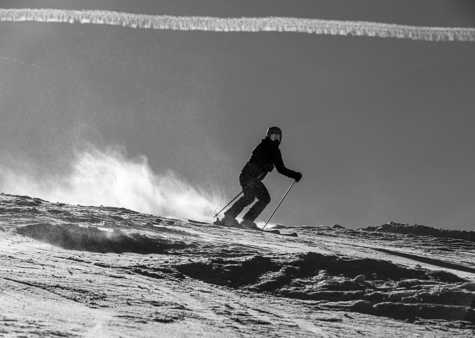 Skier on Snowy Slope