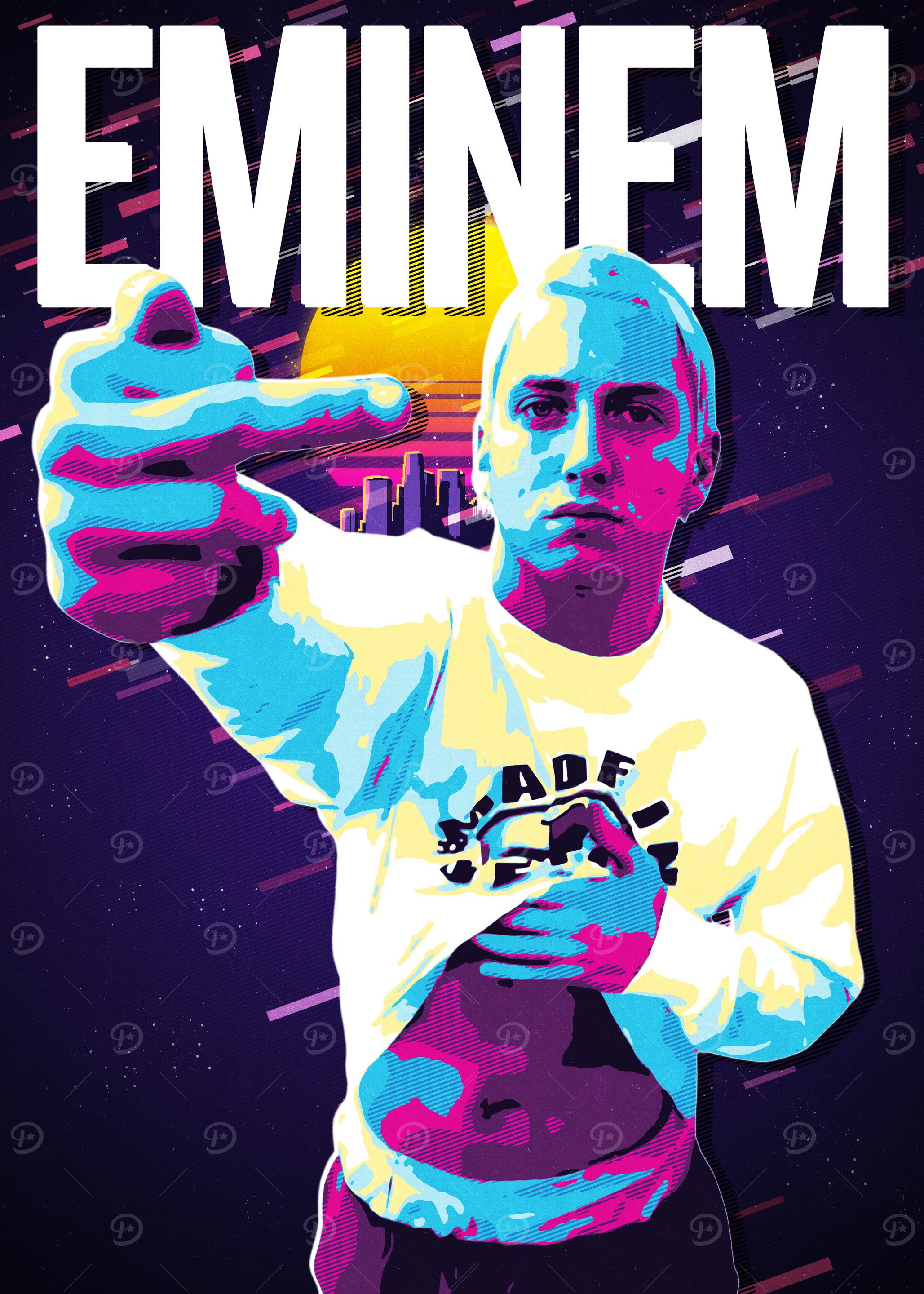 Eminem 80s Retro Art