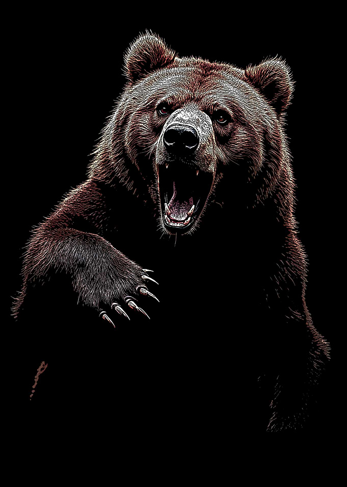 Grizzly Brown Bear Roar