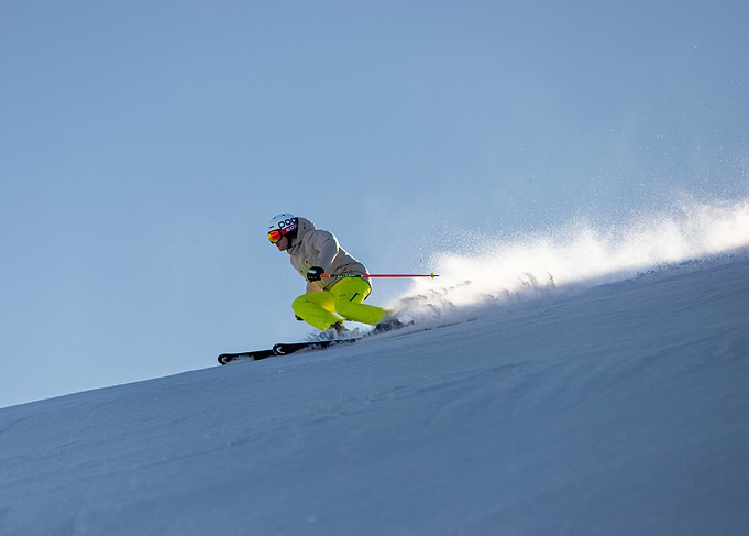 Skier on Snowy Slope
