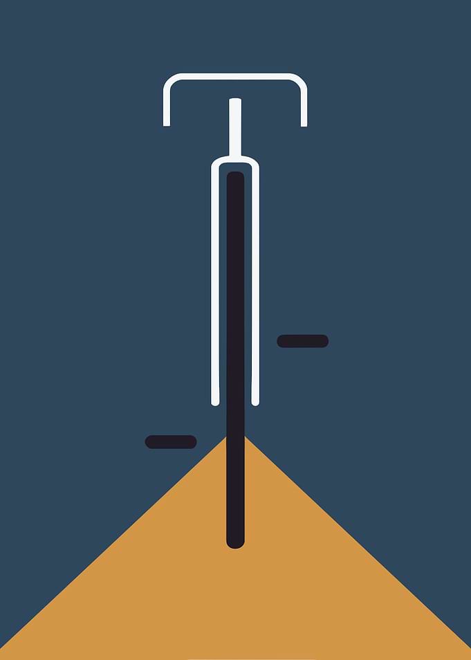 Minimalist Bicycle Illustration