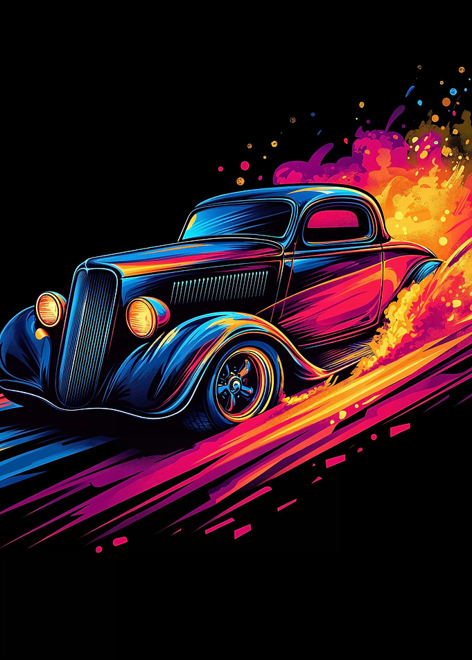 Vintage Hot Rod Art