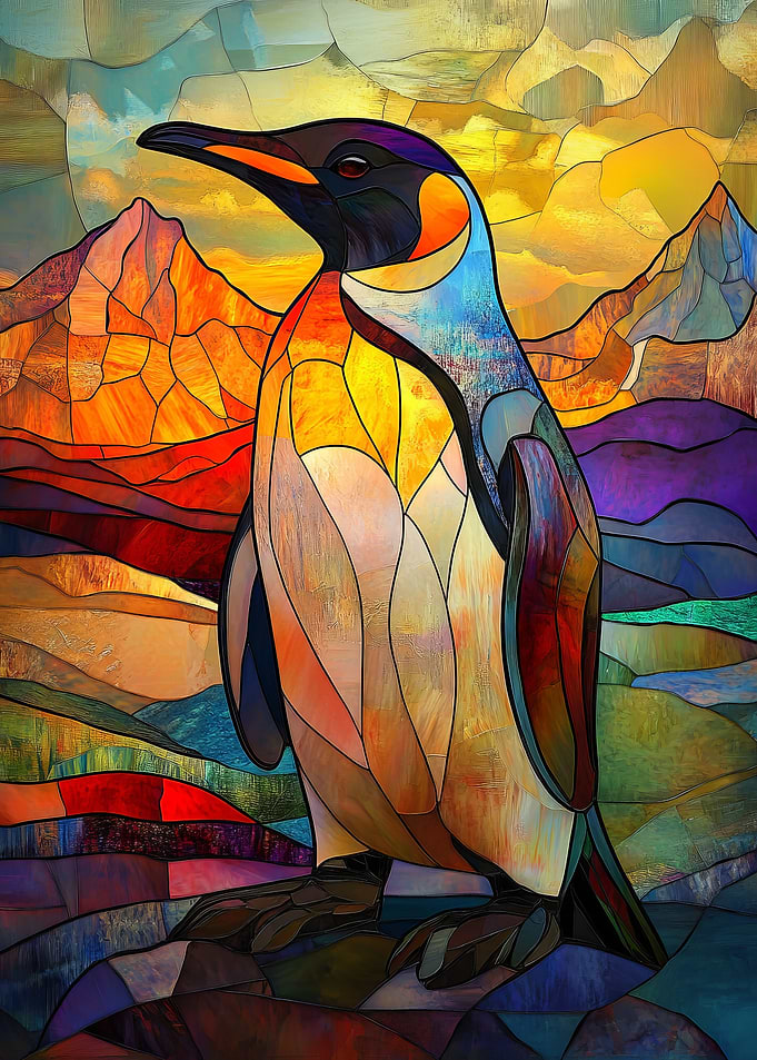 Stained Glass Penguin