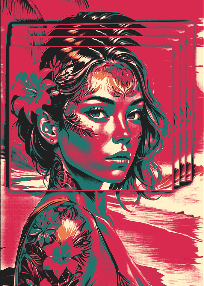 Woman with Floral Tattoo