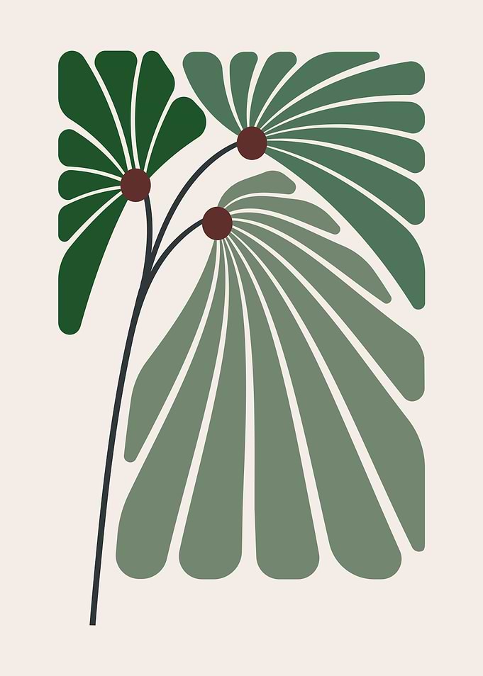 Abstract Green Plant