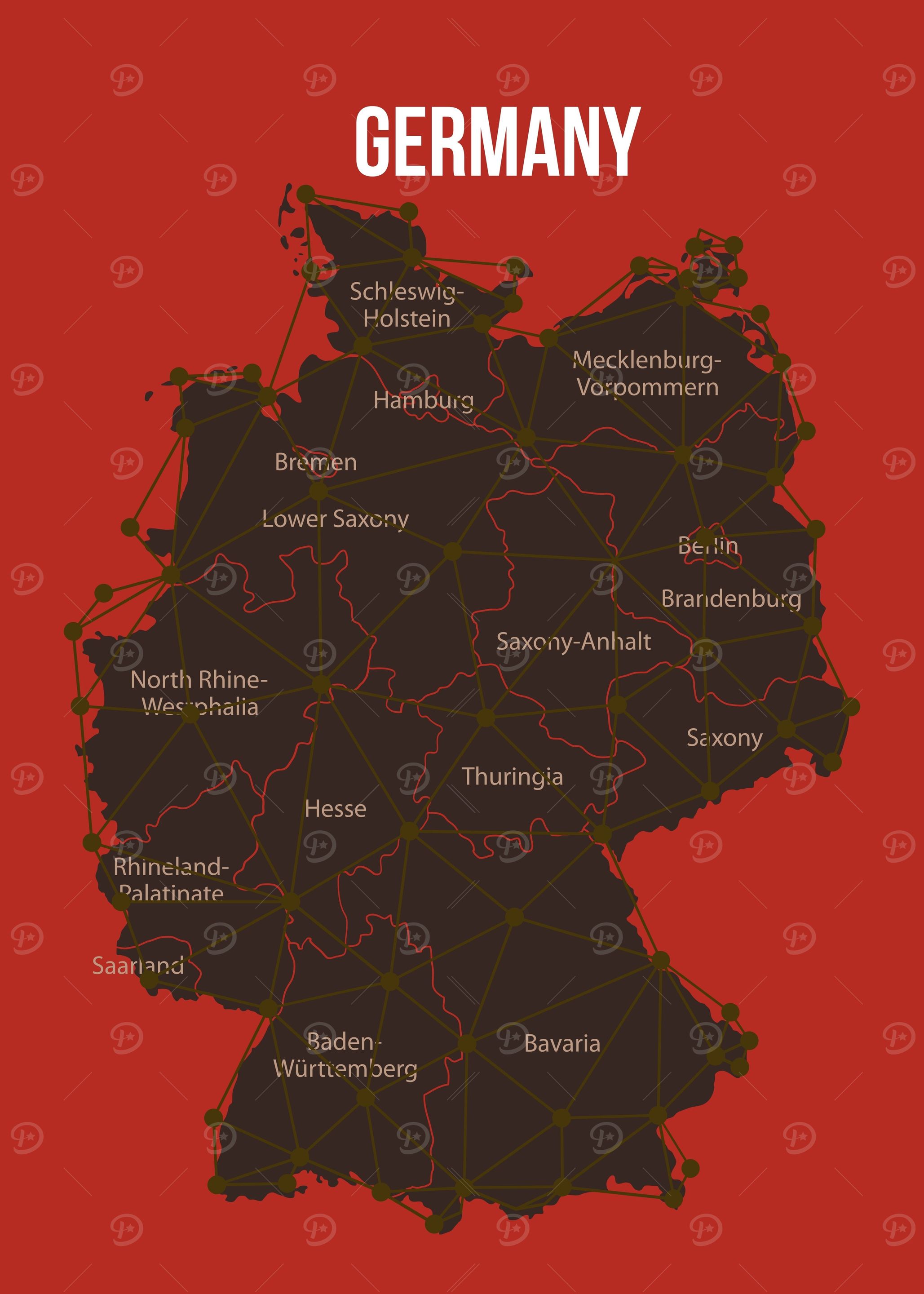 Germany Map with States