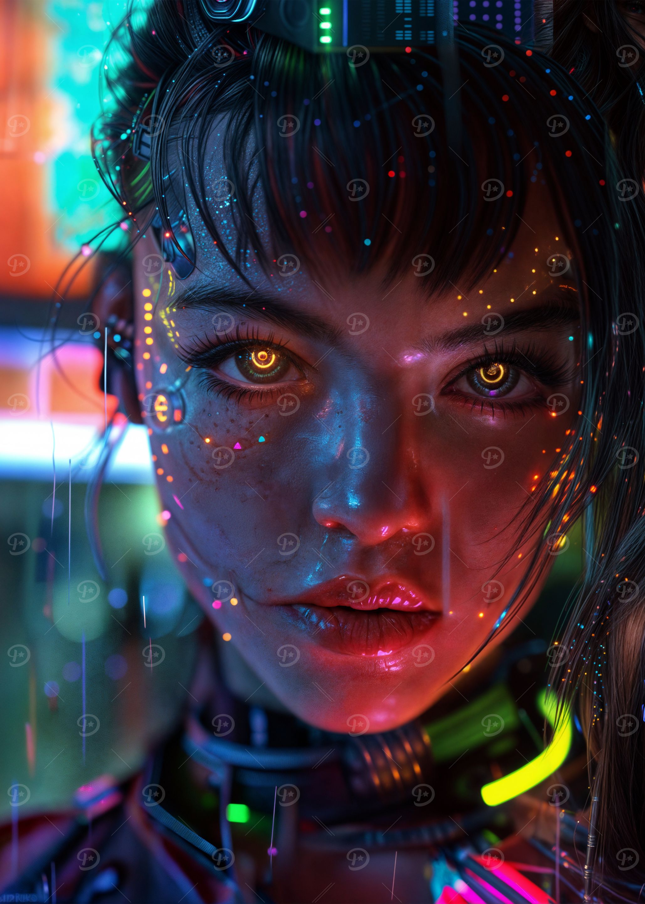 Cyberpunk Woman Portrait
