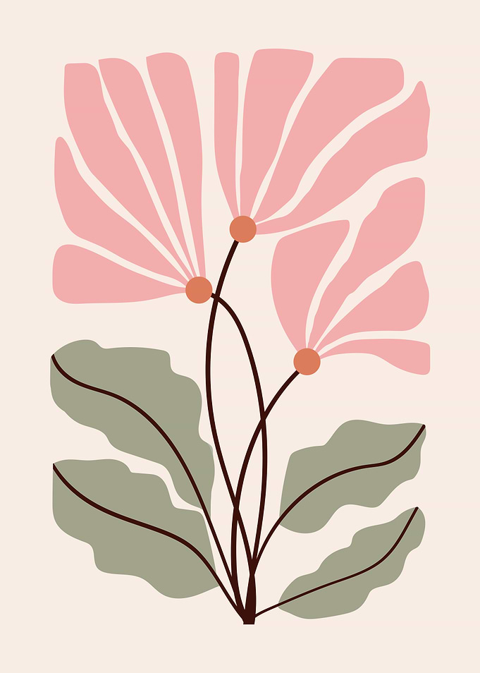 Pink Floral Illustration