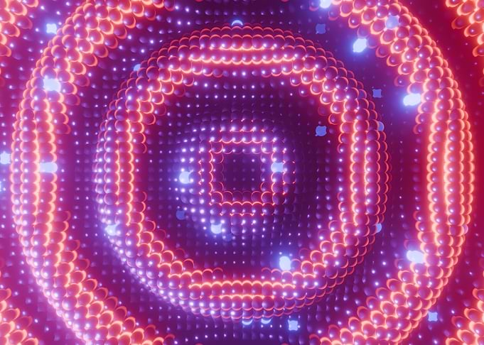 Neon Sphere Tunnel